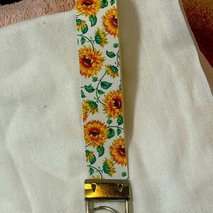 Sunflower key fob keychain